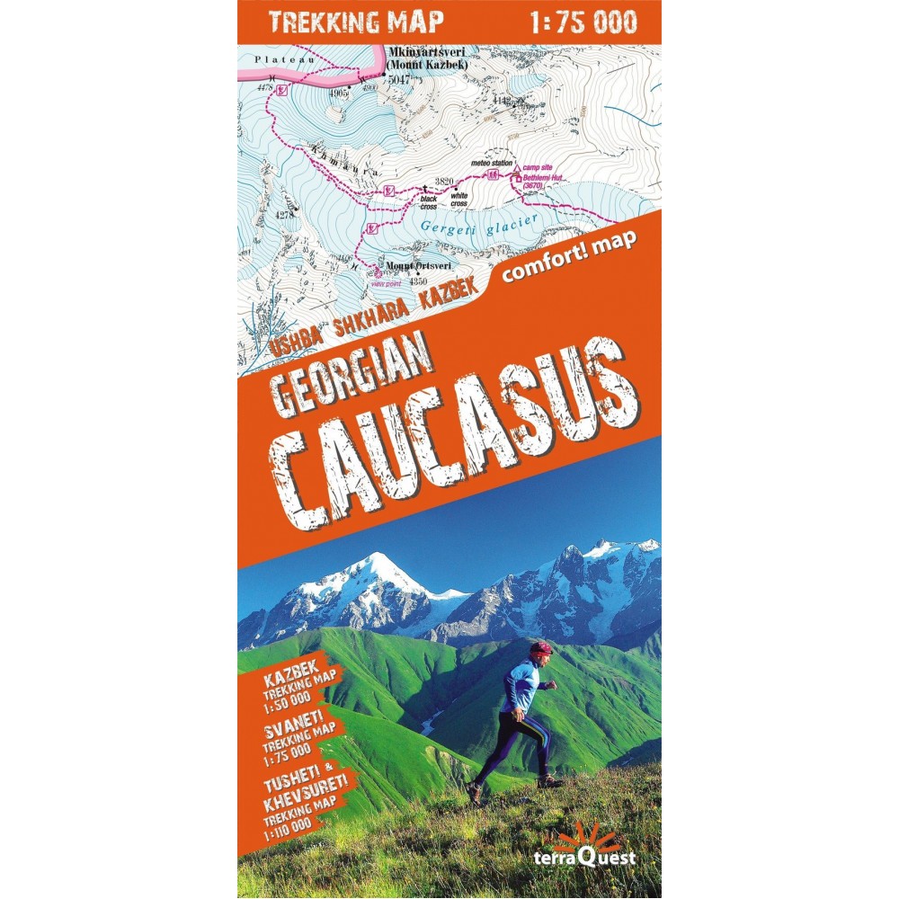Georgien Caucasus Trekking Map